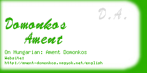 domonkos ament business card